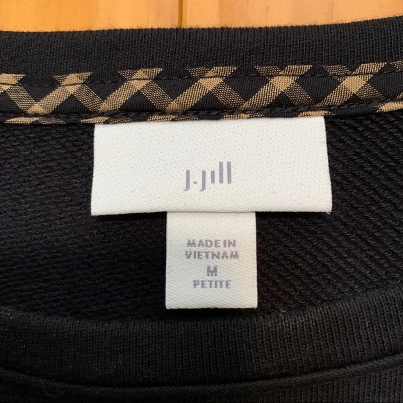 J. Jill Black/Tan Dress Size Medium Petite - Picture 4 of 7